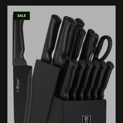 15 Pcs Black Knife Set