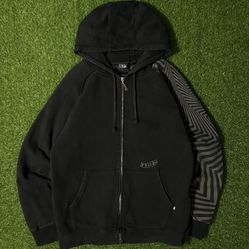 Mens Vintage VTG Y2K 90s Volcom Asymmetrical Zip Up Jacket Hoodie Sweater Coat Size Medium