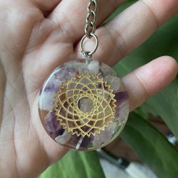 Amethyst Chakra Keychain 