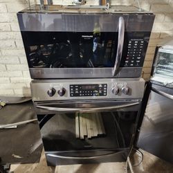 Electric Oven Air Fryer Cooktop Microwave & Dishwasher Set