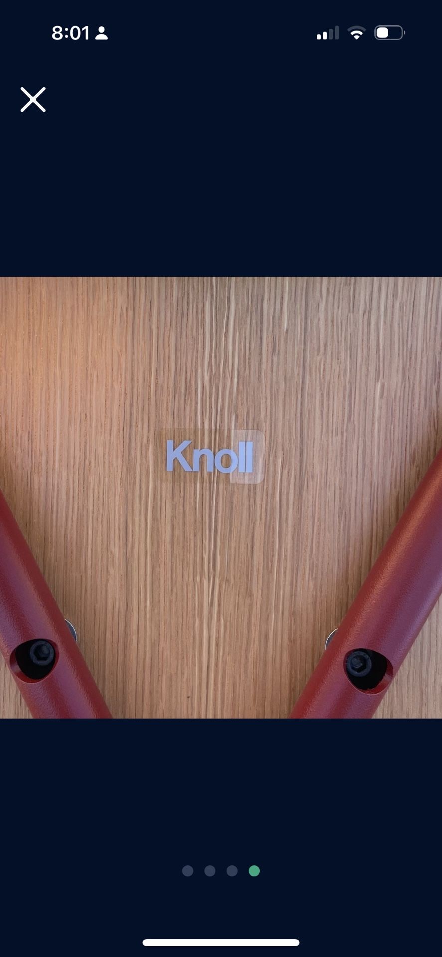 Knoll Toboggan Chair Desk – Mid-Century Modern Style – Great for Home Office or Kids