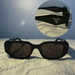 Prada Black Frame Gray Lenses Unisex Glasses