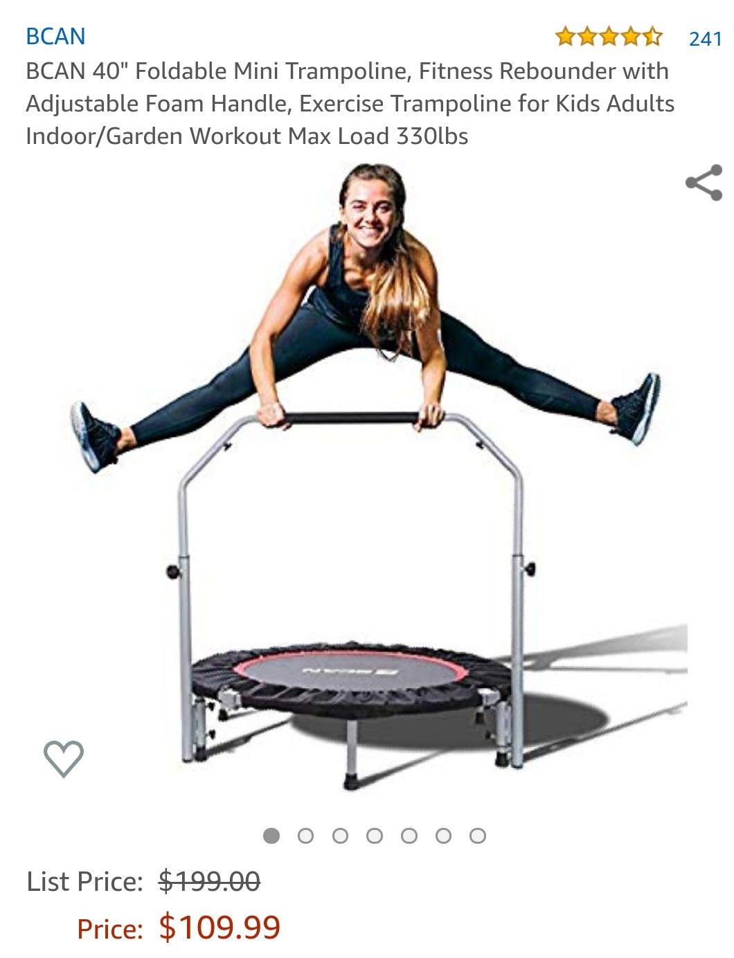 GBCAN 40inch foldable mini trampoline