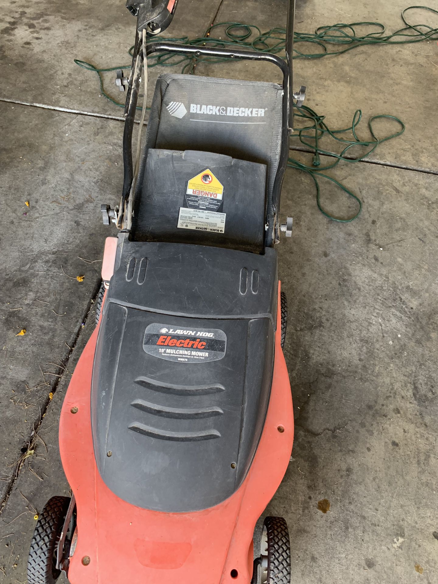 Black and decker electric lawn mower