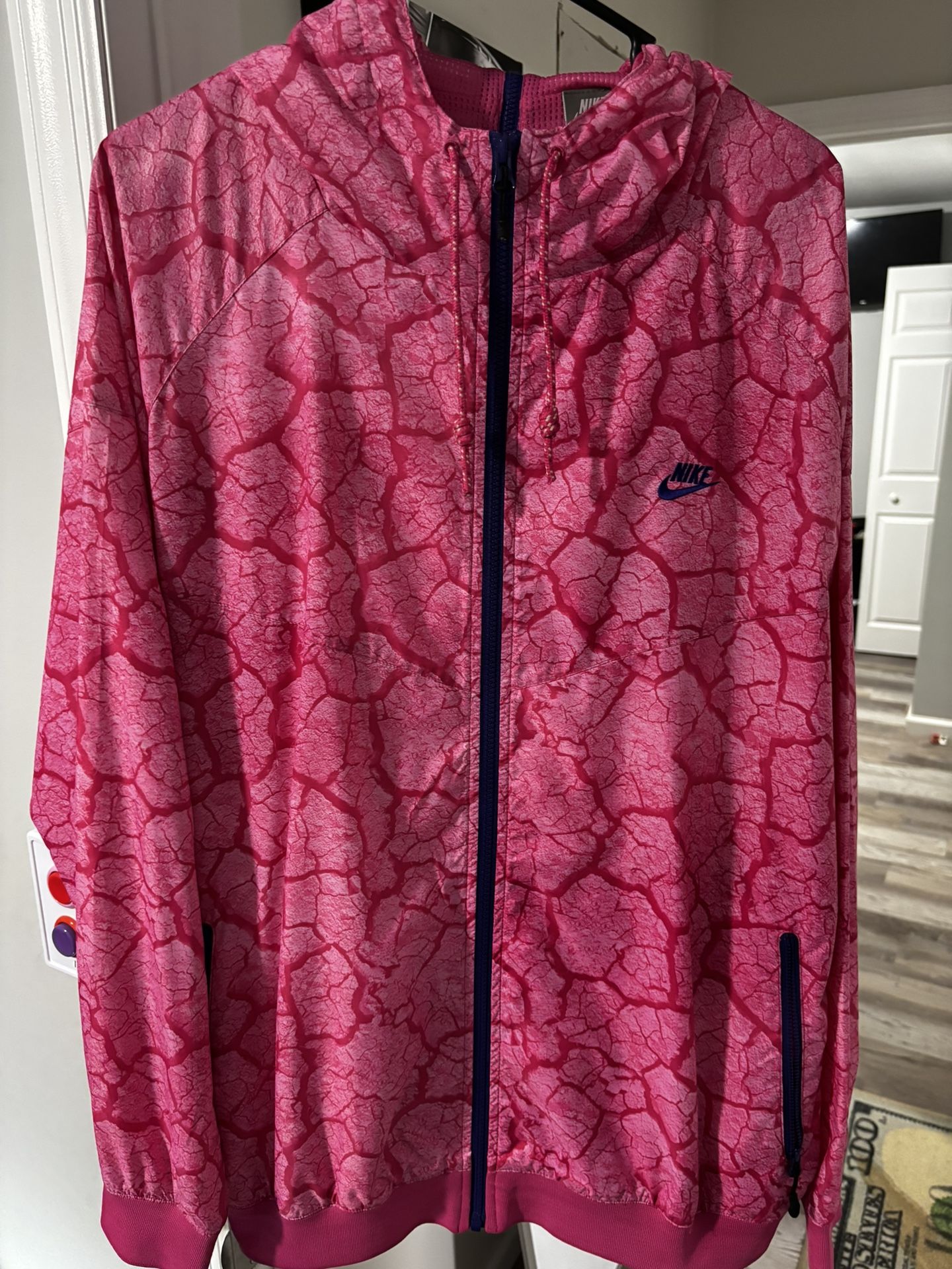Nike Windrunner Air Force Split Jacket Pink White XL Men’s Rare Streetwear VTG