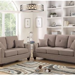2 PC SOFA SET  COFFE NEW IN BOX ☎️ 1714586,2564 