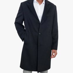 London Fog Single Breasted Black Wool Jacket Mens 38 XS