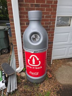 Coca-Cola Bottle-Shaped Recycling Bin