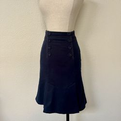 Nanette Lepore Blue Fit And Flare Skirt, Size 0