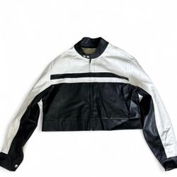 faux leather biker jacket 