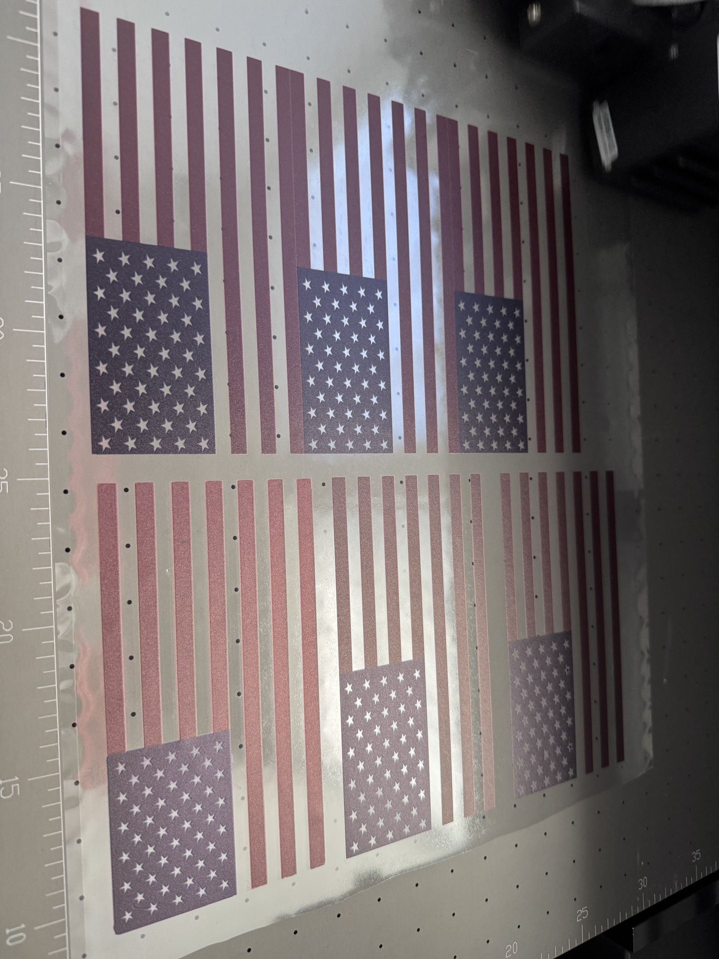 American Flag Decals 2 Pack White Military Matte Pair Premium Vinyl Small or Large Die cut subdued bumper stickers