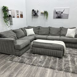Grey Sectional Couch - Free Delivery 
