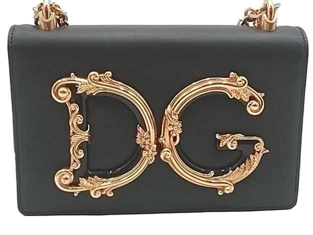 Dolce & Gabbana Girls Leather Shoulder Bag Black Aa1125izxmia