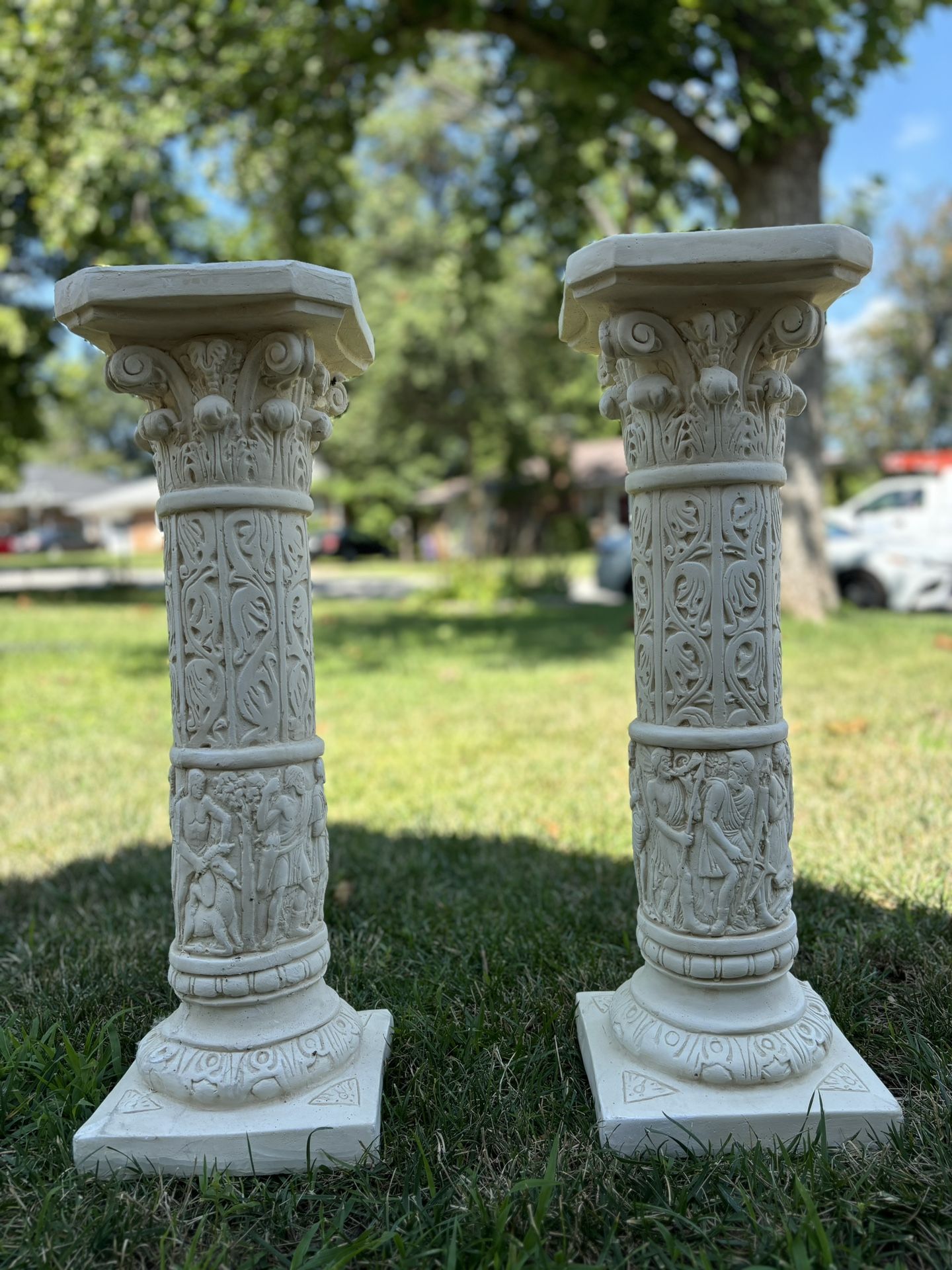 Resin Greek Column Pillars (2 Pieces)
