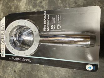 Glacier Bay 1-Spray Patterns with 1.8 GPM 4.5 in. Wall Mount Handheld Shower Head with Blade Spray Equiforce Technology in Chrome
