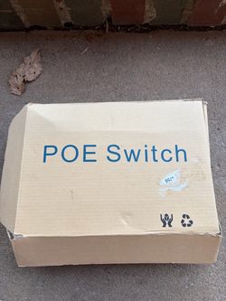 8-Port PoE Ethernet Switch – 2 Uplink Ports – Includes Power Adapter