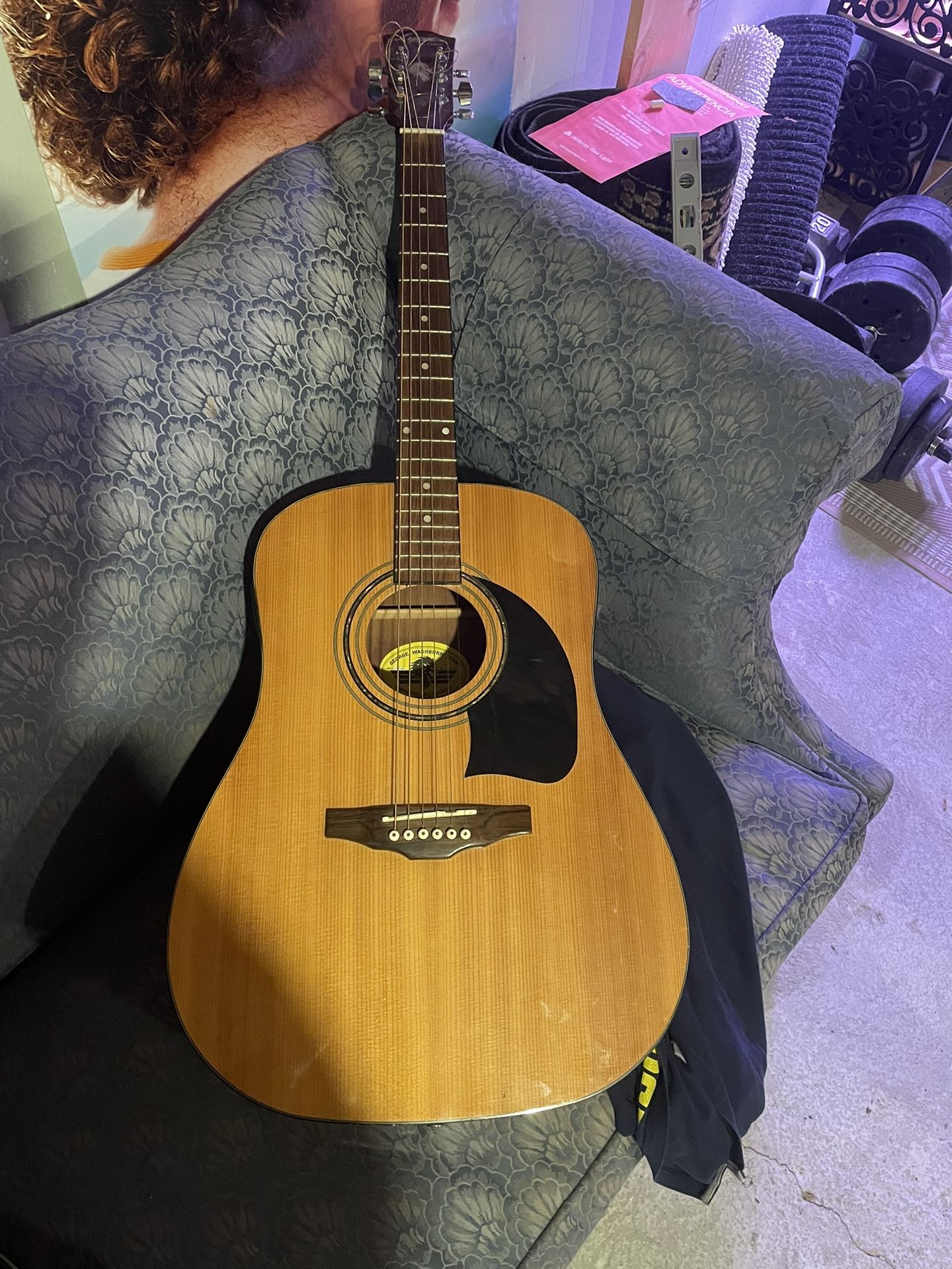 Washburn Acoustic Guitar With Built In Tuner