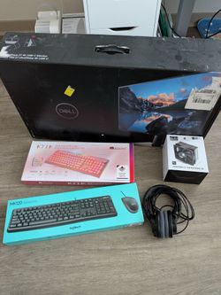 Monitor, keyboard, heatsink