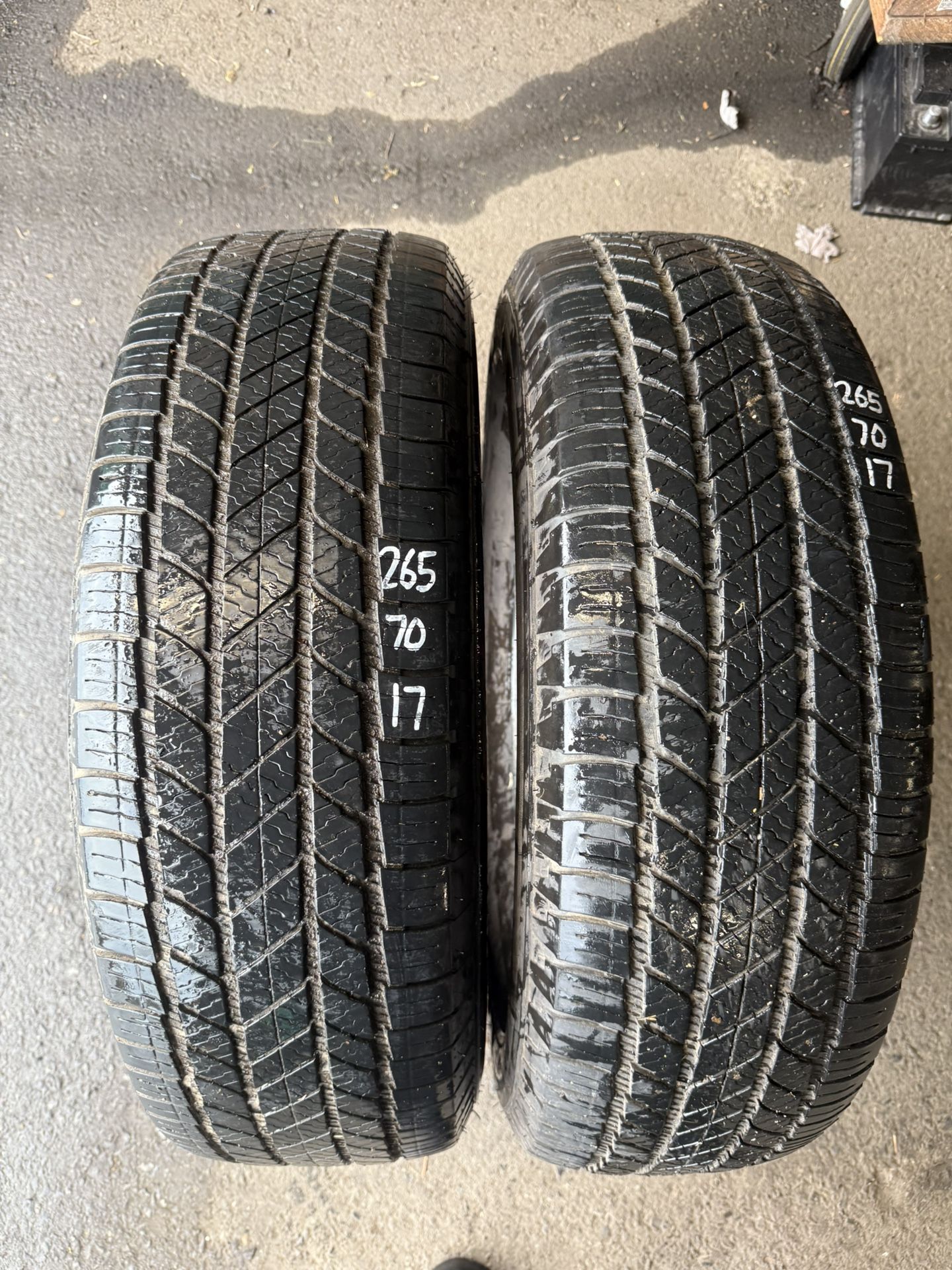 265/70 17 Pair Of Tires Brand Bridgestone