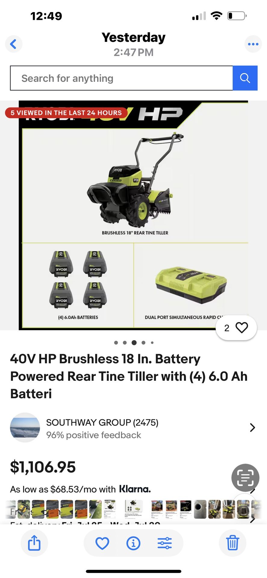 Tiller And Battery Charger