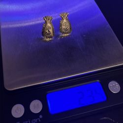Money Bag Earrings 10k