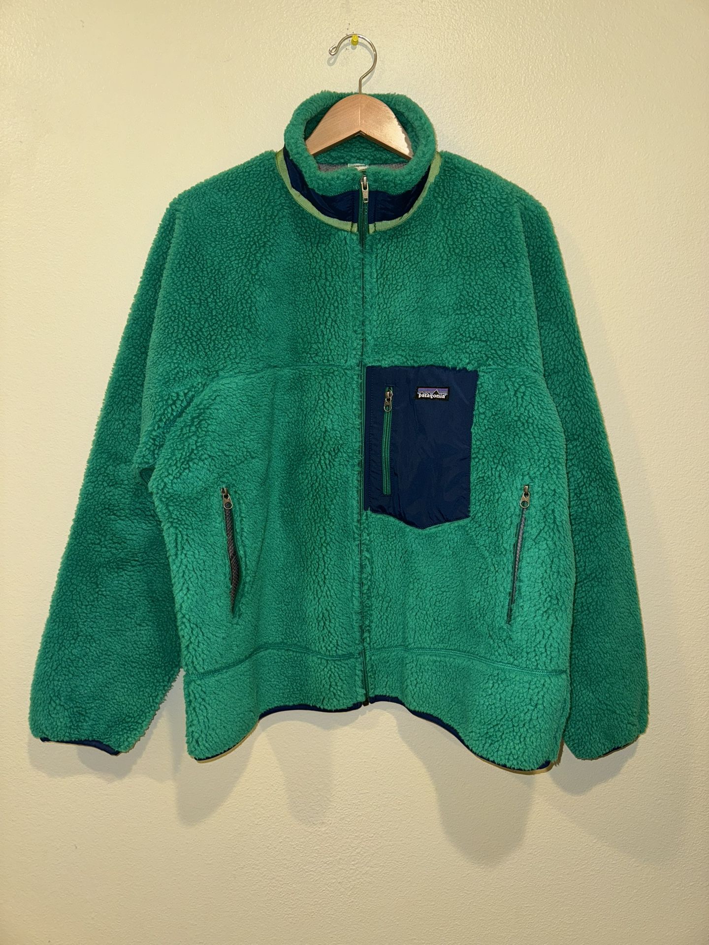 Patagonia Classic Retro X Sherpa Fleece Jacket Green 2011 Men’s Size L Large