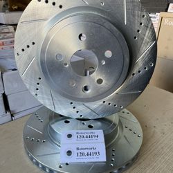 Lexus GSF 16-20, RCF 15-20 Rear Drill Slot Rotors Brake Pads