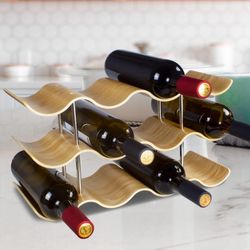 12 Bottle Wood Wine Rack