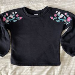 Toddler 3T Embroidered Sweatshirt/top Full Sleeve 