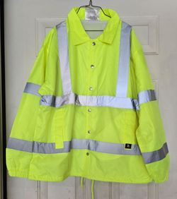 3A High Visibility Rain Jacket Size XL Neon Yellow