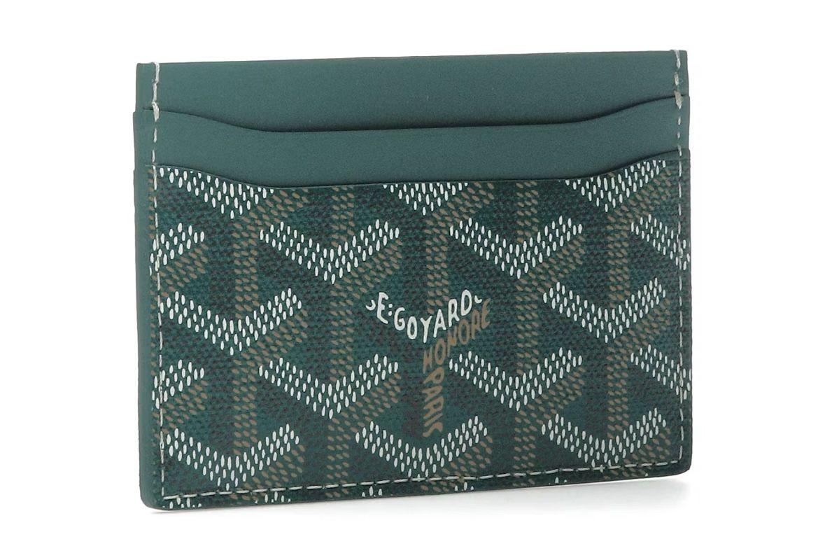 Green Goyard Card Holder