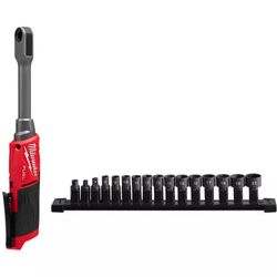 New Milwaukee 3050-20 M12 FUEL  12v INSIDER Extended Reach Box Ratchet With Sockets. Tool Only 