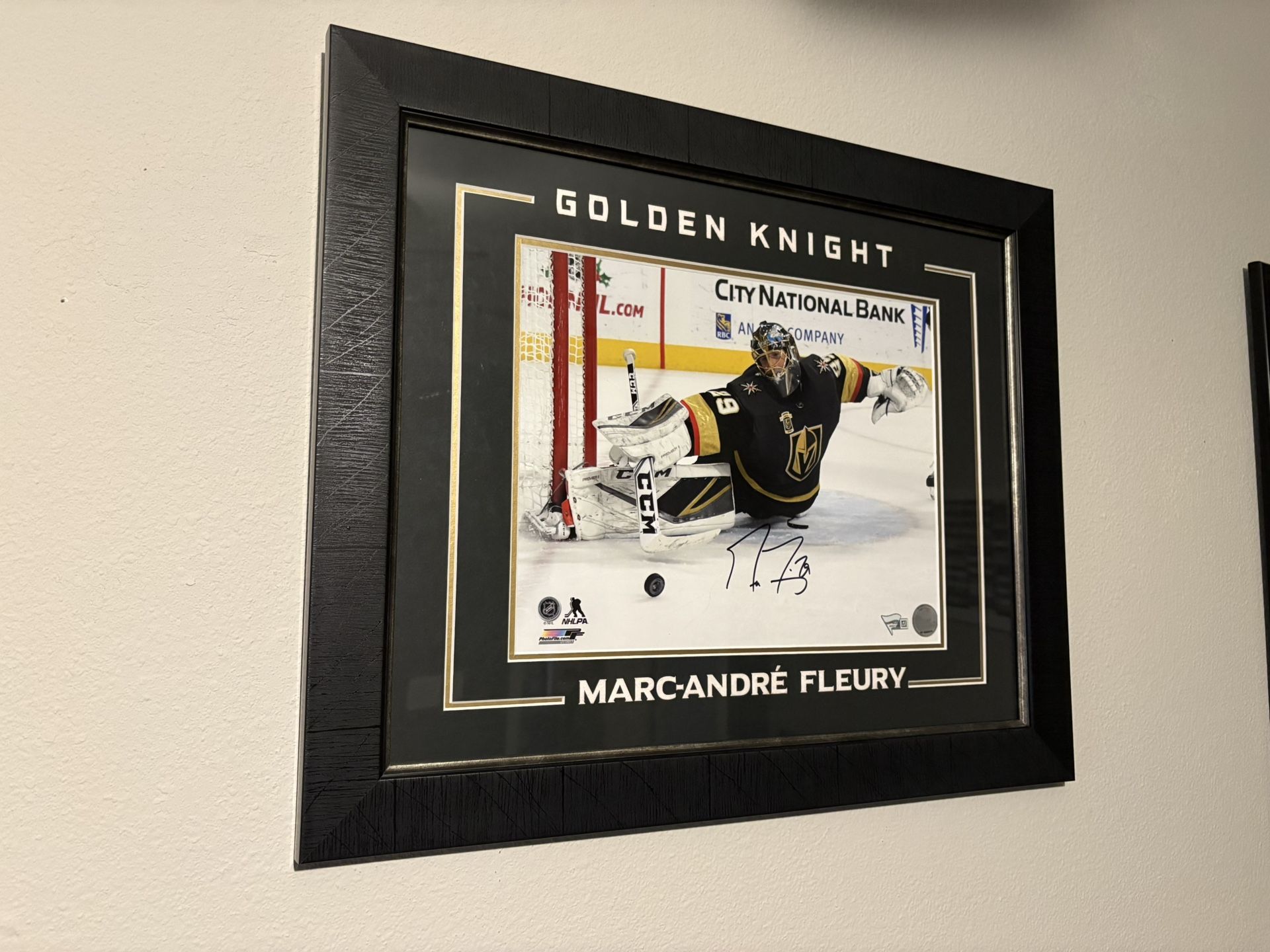 NHL Hockey Marc Andre Fleury Signed