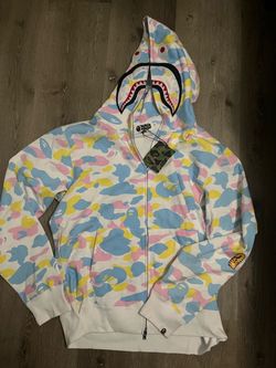 BAPE Shark Full-Zip Hoodie Pastel Camo