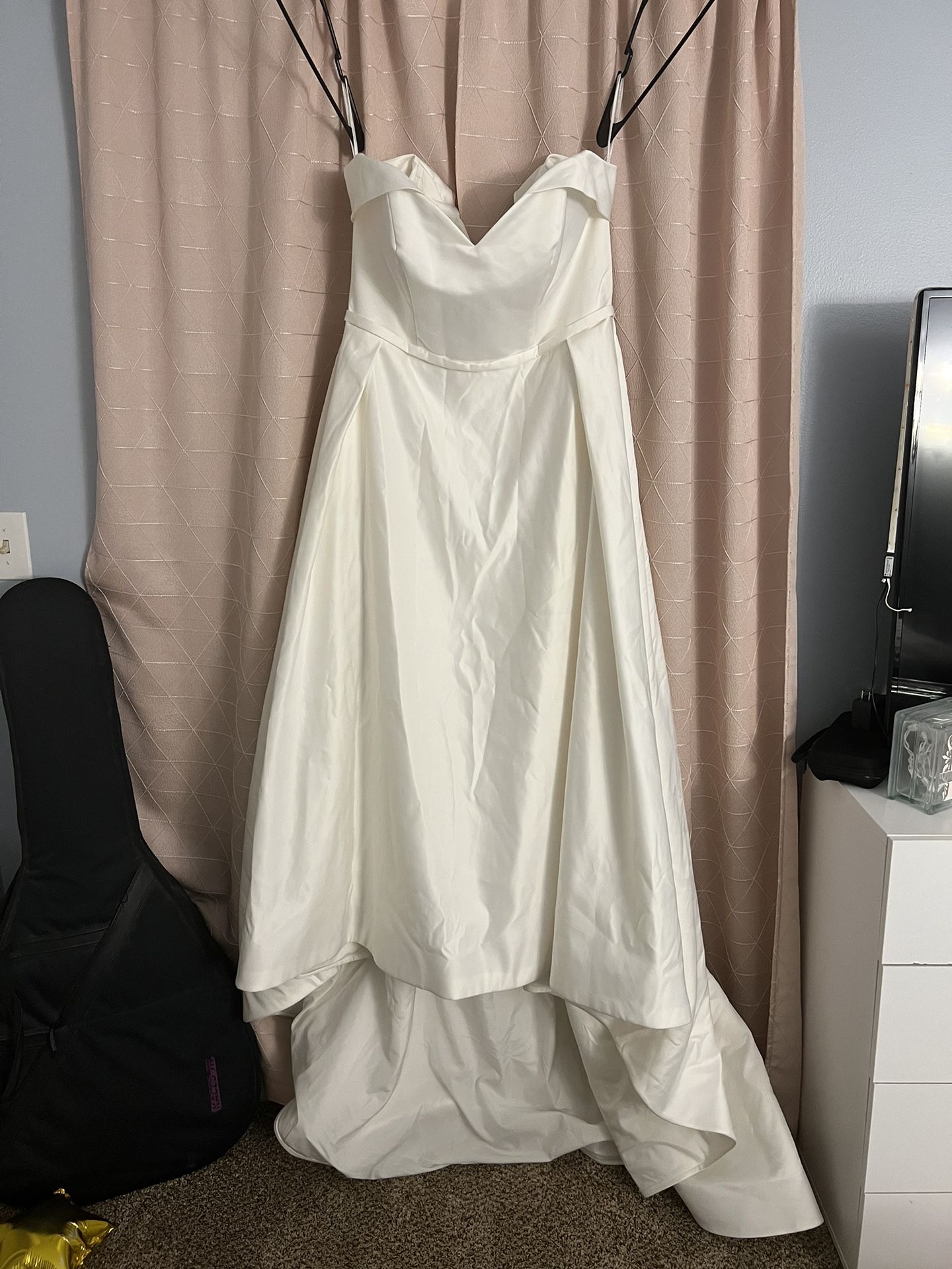 Off The Shoulders Satin Wedding Dress