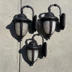 Outdoor Lights Garage and Patio Sconce Lights Set of Three Standard Socket