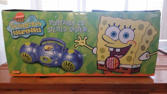 Spongebob squarepants portable cd stereo system
