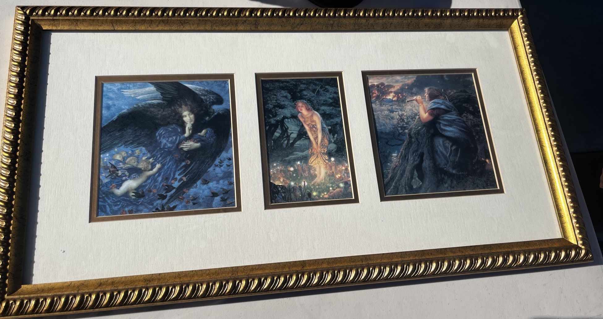 Gold Framed Angels & Fairy Print