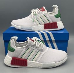 Adidas Originals NMD_R1 Shoes Kids White Green Red Multi Sizes New Boost HQ9987