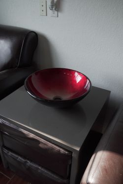 KRAUS Irruption Glass Vessel Sink in Red