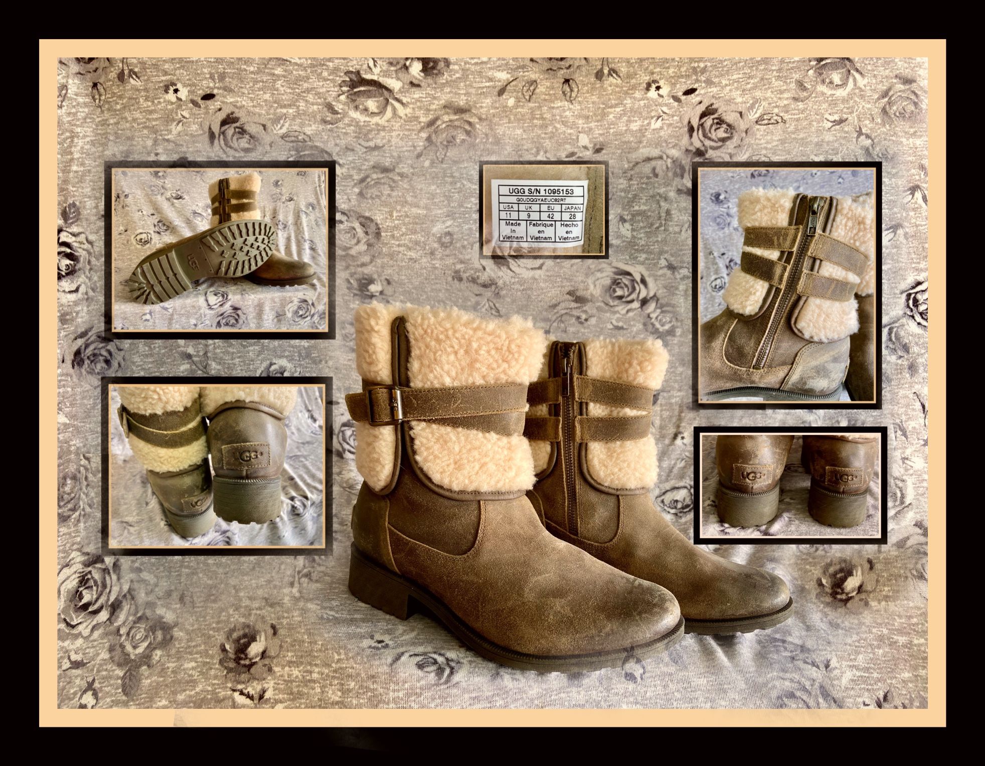 ugg womens blayre iii buckle sheepskin boots 1095153