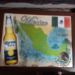 Corona/Mexico Mirror sign. Great condition 26inchx21inch