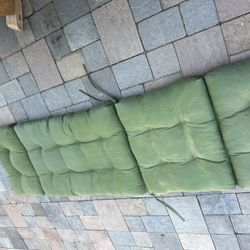 1 Piece chaise lounge chair  Outdoor Patio Furniture Cushions In Green  Located in concord  Good condition  No rips or tears   Measures 76” x 22”  $30