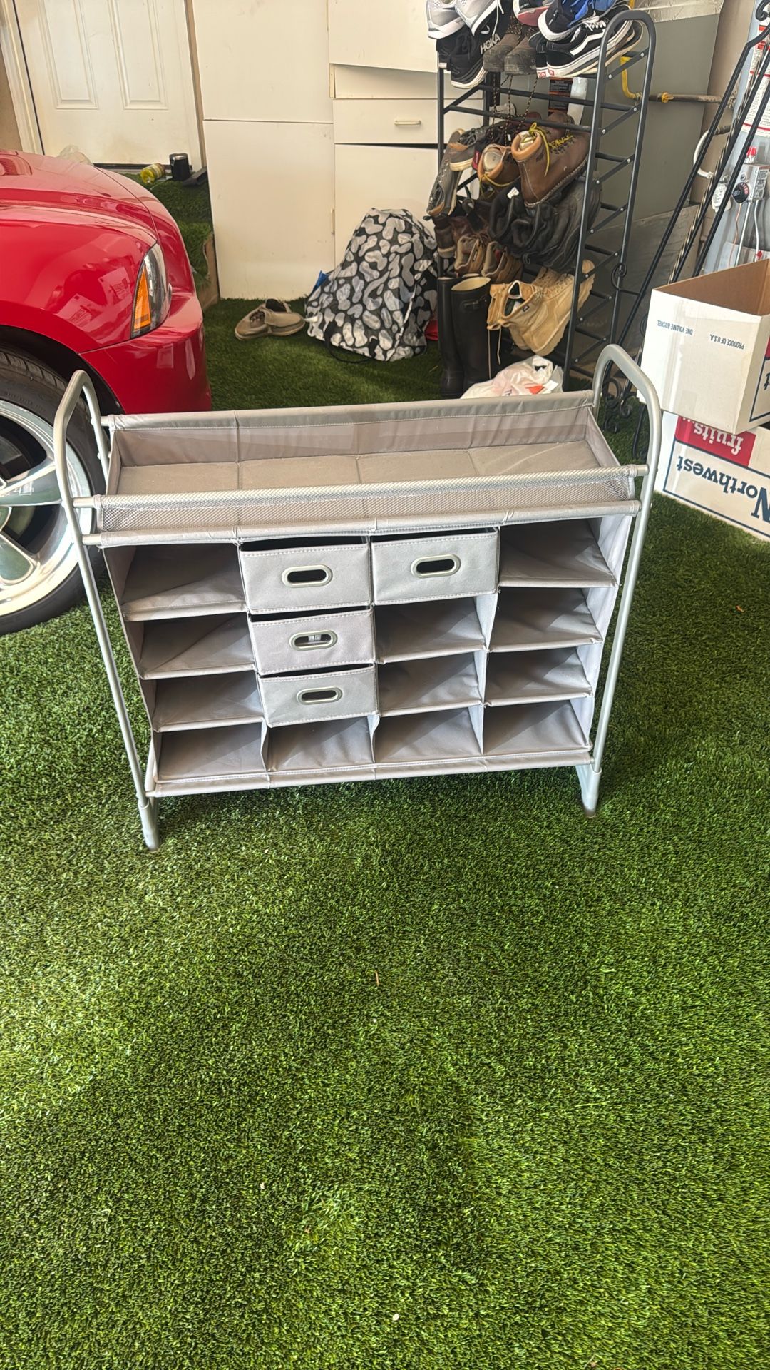 Grey Shoe Rack