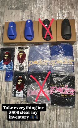 Spider hoodies, bape shirts, Yeezy slides men fragrance,