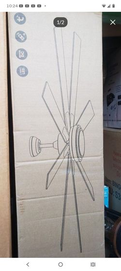 72" ceilings fan black new available now