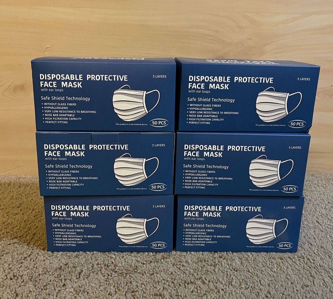 $5 Each Box(50pc): DISPOSABLE PROTECTIVE FACE MASK (Pick up🛒 In Bellevue) *Check out my Other Posts 🎁