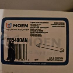 2 MOEN GLASS SHELVES  New