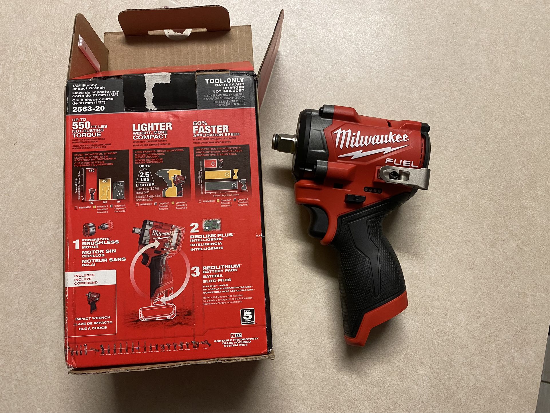 Milwaukee M12 Stubby 1/2 Impact Wrench