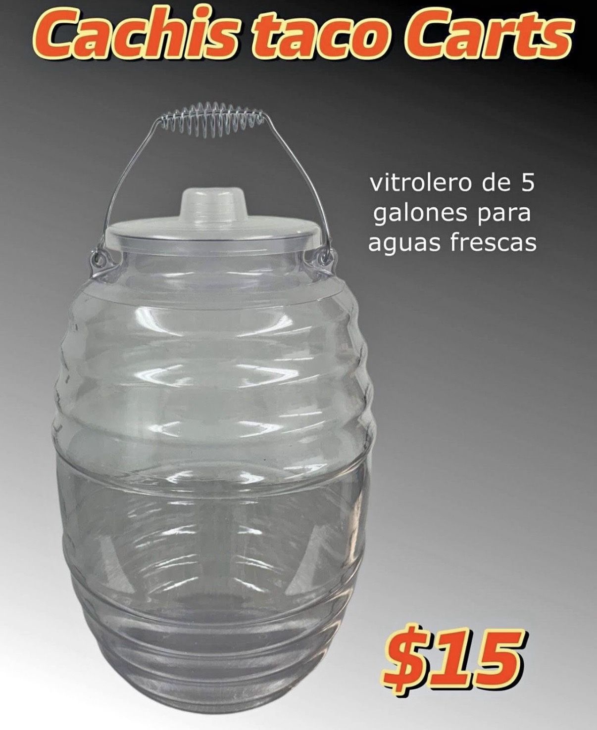 vitroLero de plástico para aguas frescas
